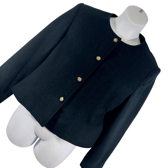 WORTHINGTON! STUNNING BLACK 100% FINE WOOL BOXY CLASSIC JACKET, BLAZER! SZ 18 - Picture 1 of 10